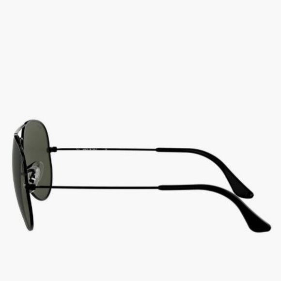 58mm Ray-Ban Aviator Sunglasses - Black - Picture 5 of 5